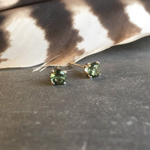 Moldavite Stud Earrings