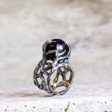 Black Star Sapphire Rustic Ring