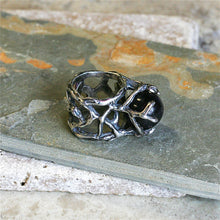 Black Star Sapphire Rustic Ring