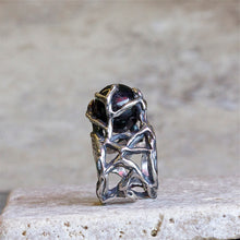 Black Star Sapphire Rustic Ring