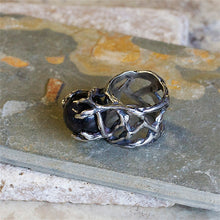 Black Star Sapphire Rustic Ring