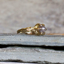 14kt Yellow Gold Tree Branch Diamond Solitaire Size 6.5
