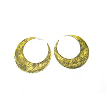 Hammered Crescent Hoops