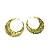 Hammered Crescent Hoops