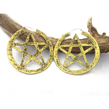 Pentagram Hoop Earring
