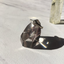 Raw Diamond Solitaire & reclaimed Sterling Silver
