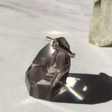 Raw Diamond Solitaire & reclaimed Sterling Silver