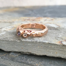 14kt Rose Gold Diamond Barnacle Ring Size 5.5