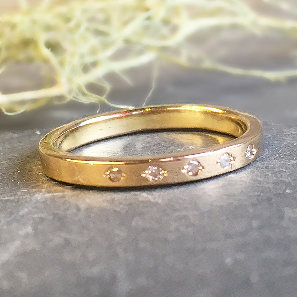 Aurora Ring Diamond Solid Gold – Temple of the Sun Jewellery