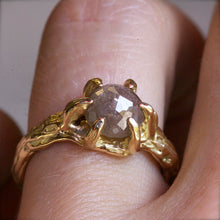 14kt Yellow Gold Tree Branch Diamond Solitaire Size 6.5