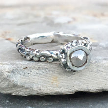Rose Cut Diamond Barnacle Ring Size 6.5
