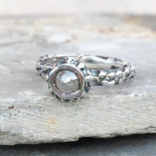 Rose Cut Diamond Barnacle Ring Size 6.5