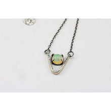 Genuine Opal and Sterling Silver Necklace