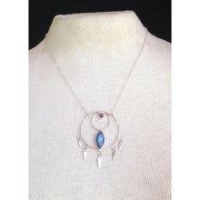 Sterling Silver Kyanite Amethyst Orbit Necklace