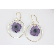 Raw Amethyst Stalactite Dangle Earrings
