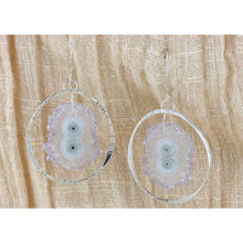 Raw Amethyst Stalactite Dangle Earrings