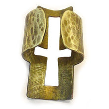 Hammered Cross Ring