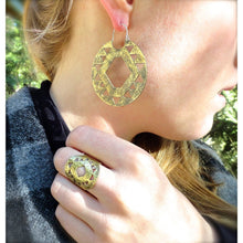 14k Gold Dipped Adjustable Sri Yantra Ring
