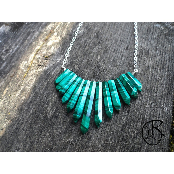 Malachite Point Necklace