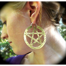 Pentagram Hoop Earring