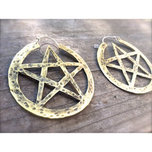 Pentagram Hoop Earring