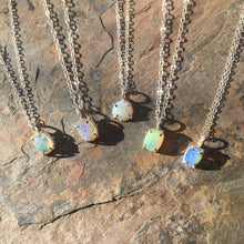 Simple Opal Pendant on Sterling Silver chain