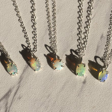 Simple Opal Pendant on Sterling Silver chain