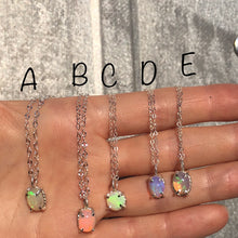 Simple Opal Pendant on Sterling Silver chain