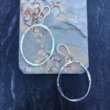 Simple Sterling Silver Hoop Dangle Earrings