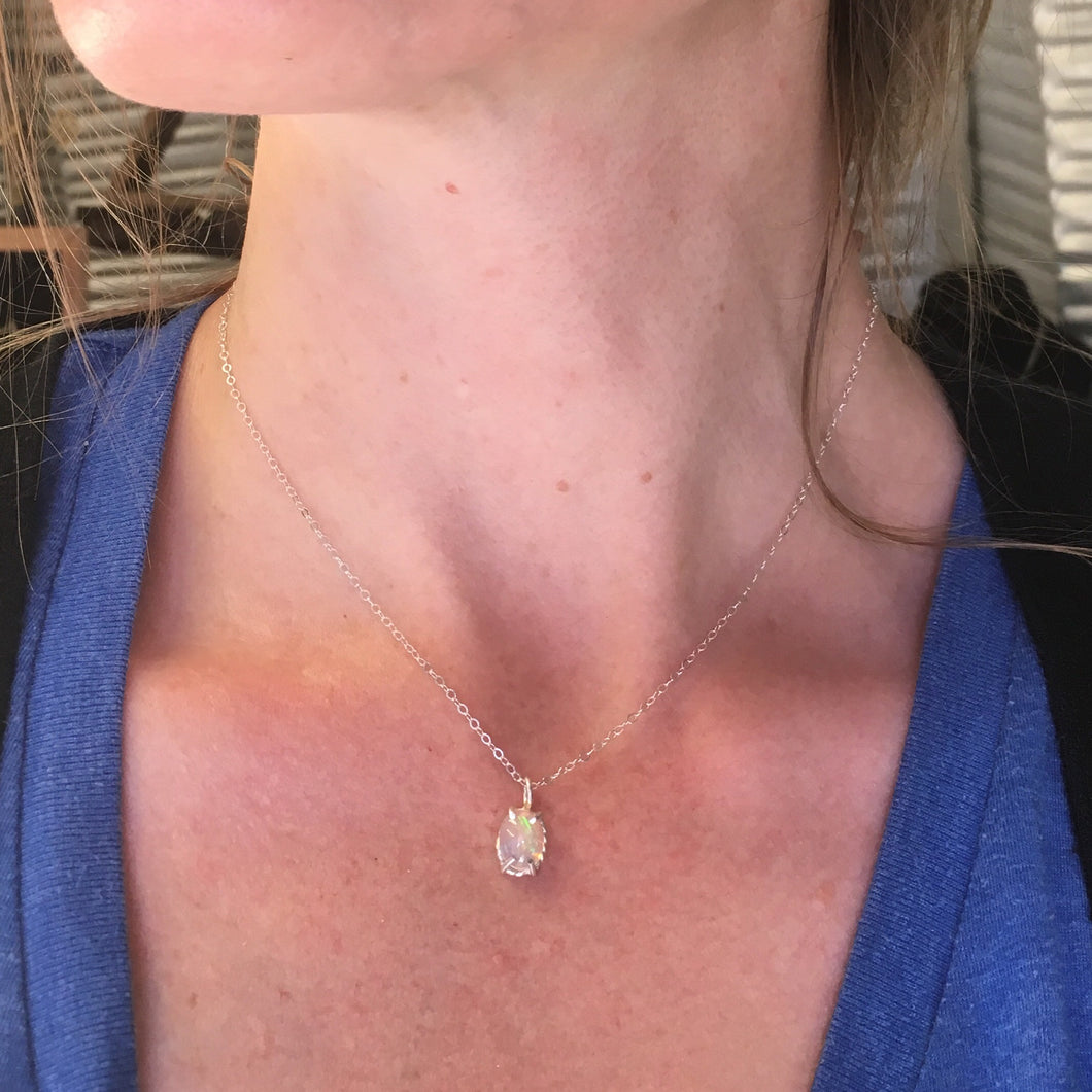 Oval Opal Necklace