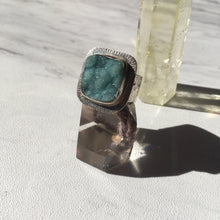 Blue Hemimorphite Sterling Silver Ring, Size 8